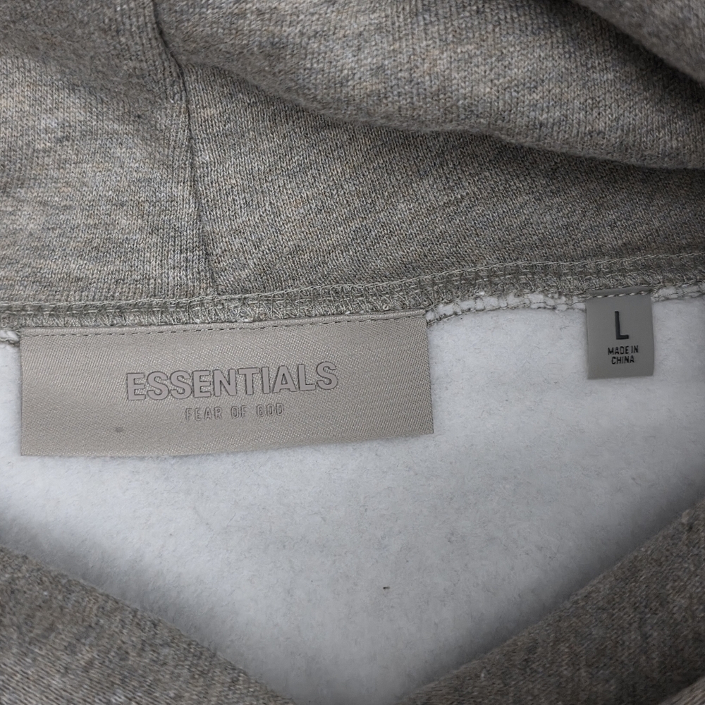 Essentials Dark Oatmeal Hoodie Unisex - Picture 3 of 16